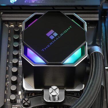 Система рідинного охолодження процесора Thermalright Frozen Prism 360 White ARGB, 360мм, 3 PWM вентилятори, для Intel LGA1700/1851, AMD AM4/AM5, Білий