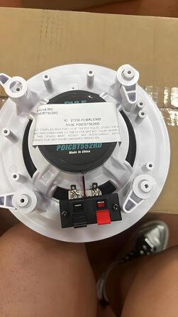 Pyle 13 см Вбудована Bluetooth акустика для стелі та стін, 150 Вт, 2-смуговий стерео динамік з твітерами, плаский дизайн, для домашнього кінотеатру