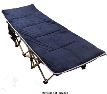 Ліжко похідне REDCAMP складане XXL, 71 см, вантажопідйомність 226 кг, сіре/зелене/чорне - для кемпінгу, туризму, пляжу, саду