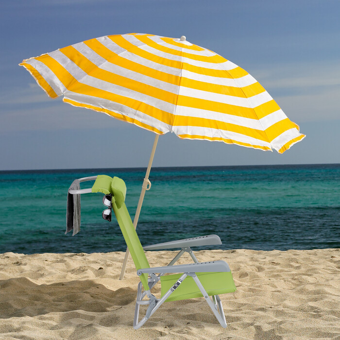 Relaxdays Folding Lounge Chair with Neck Pillow