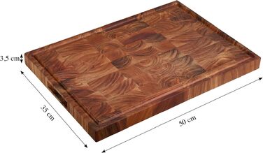 Дошка для нарізання та шинкування KESPER з дерева акації, 50 x 35 x 3,5 см, коричневий
