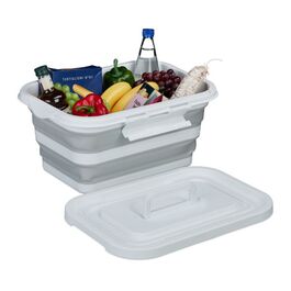 Collapsible Storage Basket with Lid