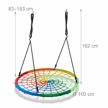 Relaxdays Colorful Bird Nest Swing 100 cm D