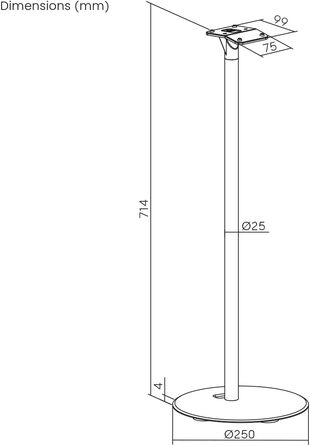 Підставка для акустики My Wall HS44L, чорна, 2 шт.