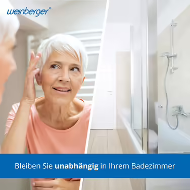 Стілець-стільчик для душу Weinberger з підлокітниками і спинкою, антиковзний, до 150 кг, для літніх людей, регульована висота, білий, модель 43906