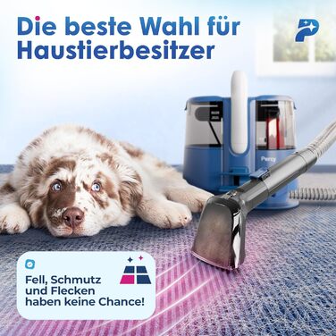 Промисловий миючий пилосос з парою - Polsterreiniger PRO – 1800W, 13kPa, для чищення диванів та килимів (Percy - Blue)