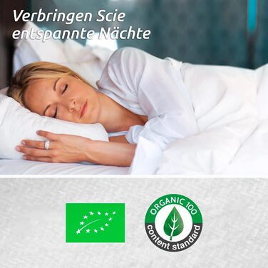 Mattress protector, organic cotton 140x200cm Molton. OCS® and Oeko-TEX® certified, 100% cotton natural fleece. Healthy and quiet mattress topper. Not water-repellent - Made in EU.