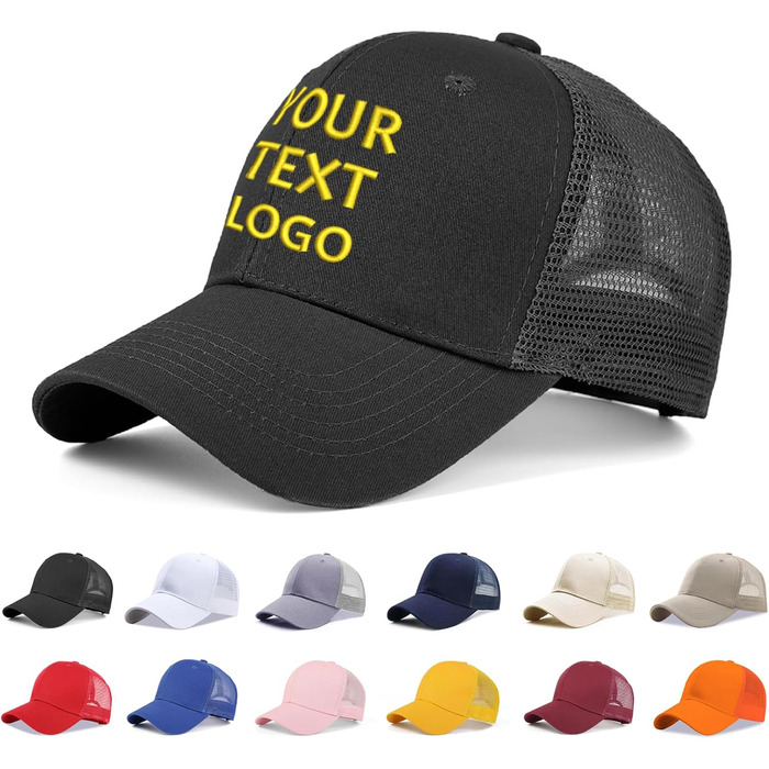 Персоналізована бейсболка з вишивкою, логотипом та друком фото, зображення. Регульована кепка в подарунок на Різдво для мами, тата, чоловіка, жінки, друга (бейсболка з сіткою)