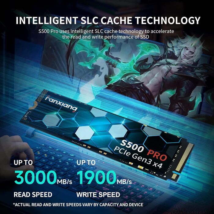 SSD накопичувач Fanxiang M.2 1TB PCIe 3.0 NVMe (S500 Pro) - 3500 МБ/с читання, 3000 МБ/с запис