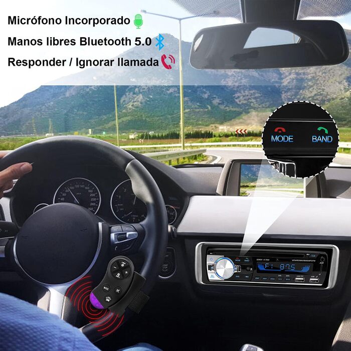 Автомагнітола з Bluetooth, бездротове підключення, для авто