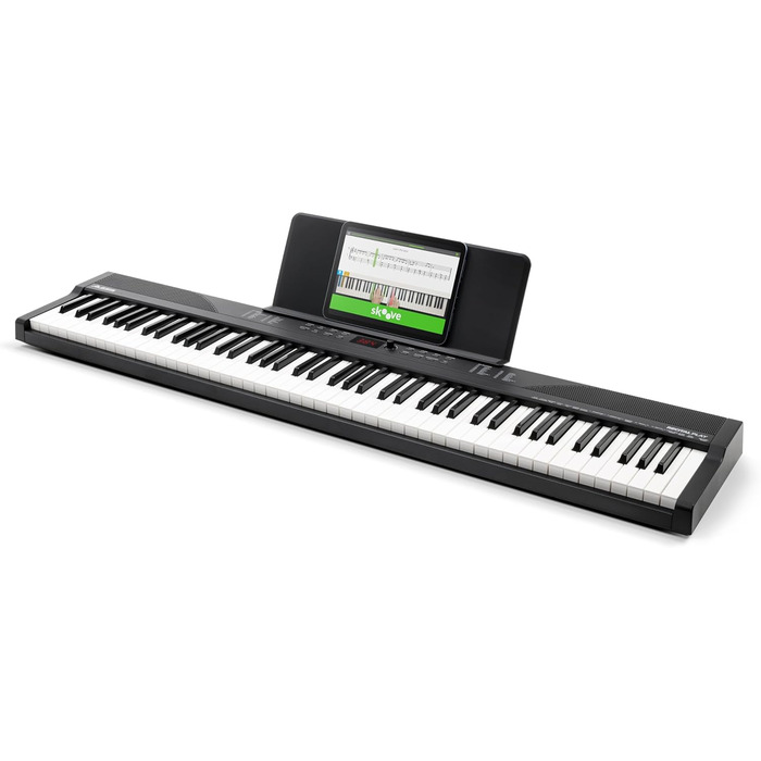 Клавіатура Alesis E-Piano з 88 клавішами, 480 звуків, USB-MIDI, динаміками, аксесуарами та уроками для початківців