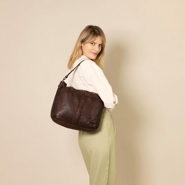 Сумка Gusti Shopper Leder Hannah для жінок: шкіряна сумка-шопер, сумка через плече, поясна сумка (коричнева)