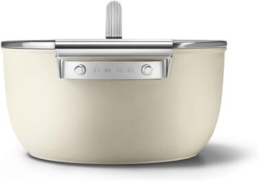 Електричний чайник Smeg KLF05CREU, 0.8 л, кремовий, з нержавіючої сталі, з індикатором рівня води та захистом від перегріву