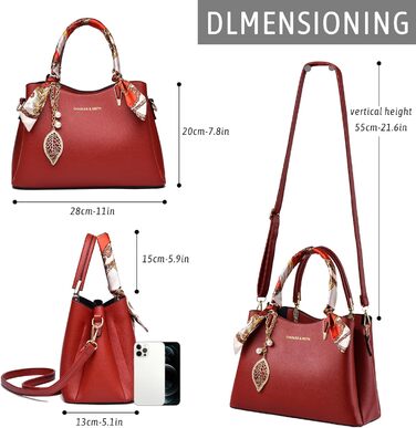 Сумка жіноча Myhozee середнього розміру з PU шкіри, чорна: сумка через плече, кросбоді, ручна сумка