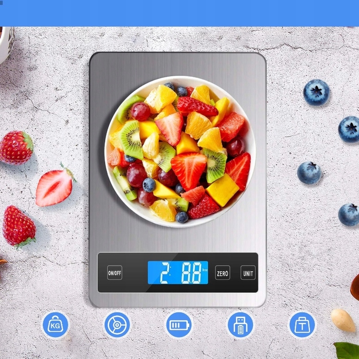 Прецизійні електронні кухонні ваги (ювелірні), 15 кг, точність 1 г, LCD-дисплей, функція TARA, батарейки в комплекті