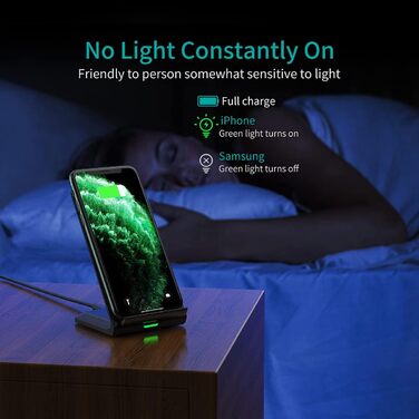 Бездротові зарядні станції BHHB 2 шт. 15W, сумісні з Samsung Galaxy, iPhone, Google