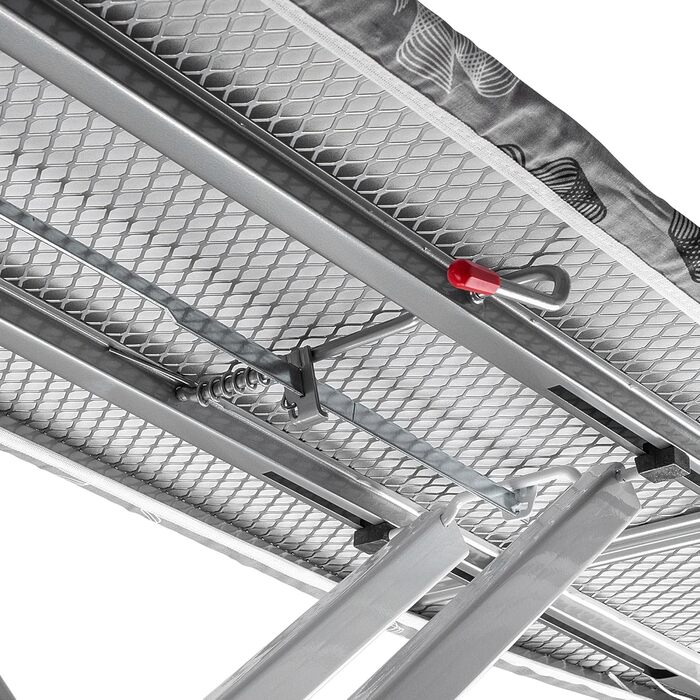 КADAX Складане прасувальне щитове поле, 120x38 см з розеткою, регульоване по висоті, сірий колір