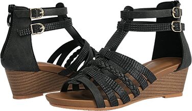 Босоніжки жіночі STMAHER Gladiator-Sandalen сріблясті на танкетці, літні, пляжні, розмір 42 EU