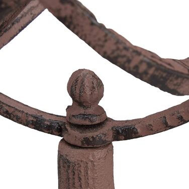 Relaxdays Sundial, cast iron, antique design, weather-resistant, garden decoration, H x W x D: approx. 36 x 17 x 14 cm, brown