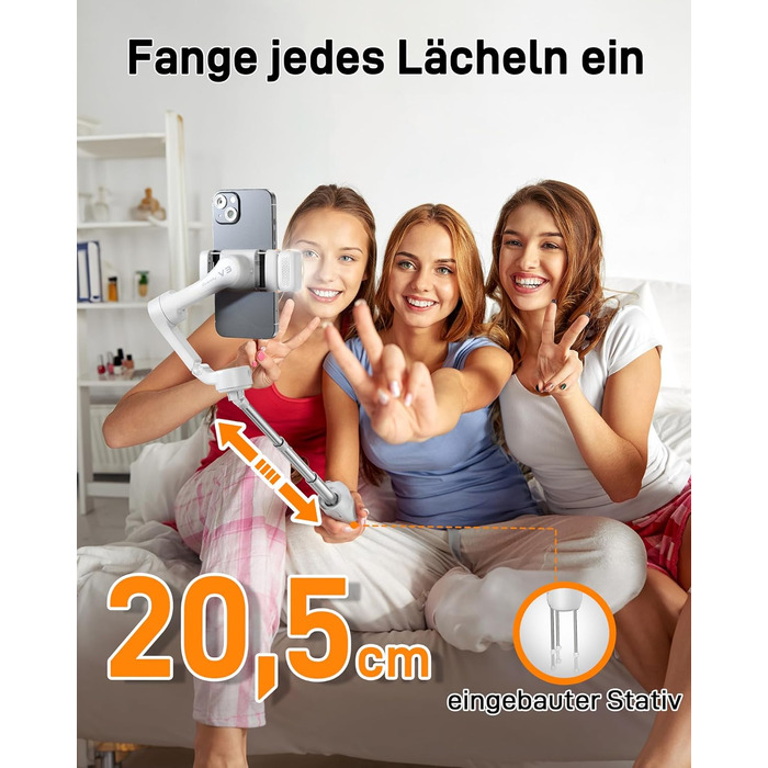 Hohem iSteady V3 - Стабілізатор для смартфона з контролером, AI-трекером та розсувним штативом, 3-осьовий