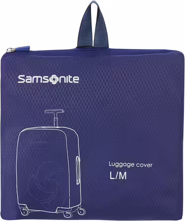 Samsonite Global Travel Accessories Foldable Luggage Cover, (L/M, Blue (Midnight Blue))