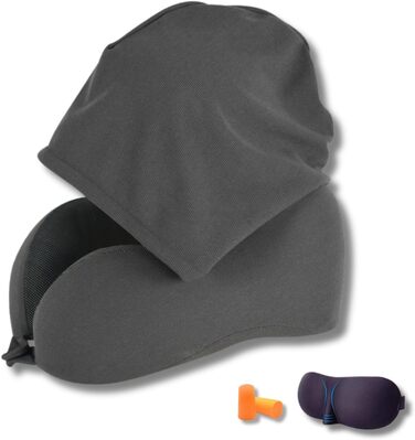 Подушка для подорожей Nappy Dreamjoy Comfy з memory foam, сіра (A3, H669-22)