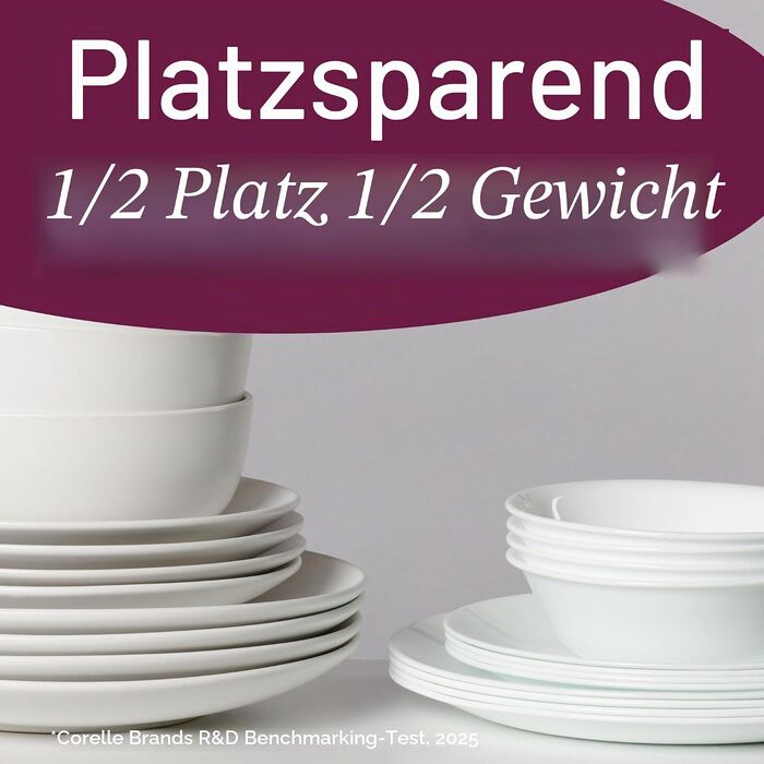 Сервіз столовий Corelle Mystic Gray на 6 осіб, 18 предметів, скло, сірий колір, стійкий до сколів