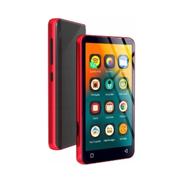 MP3-плеєр з Bluetooth та Wi-Fi, 16 ГБ, сенсорний екран, червоний