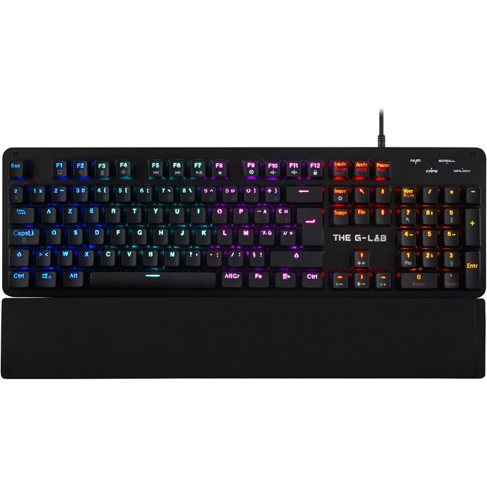 G-LAB Keyz Carbon-E RGB Механічна ігрова клавіатура (синій перемикач) чорна