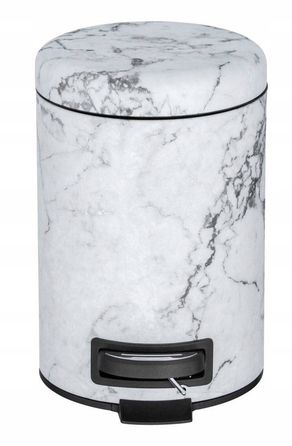 Кошик для ванної кімнати з кришкою BIAŁY ONYX, 3 л, WENKO