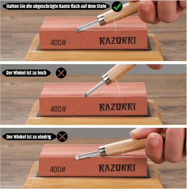 Набір алмазних точильних каменів Razorri C3 для заточування та полірування металевих лез (400/1000, 3000/8000 grit)