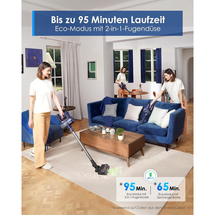 Бездротовий ручний пилосос Tineco Pure ONE S50: 150AW, до 65 хв роботи, LED, для твердих підлог