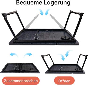 Складаний столик для ноутбука: портативний Lapdesk для ліжка та дивану з підстаканником