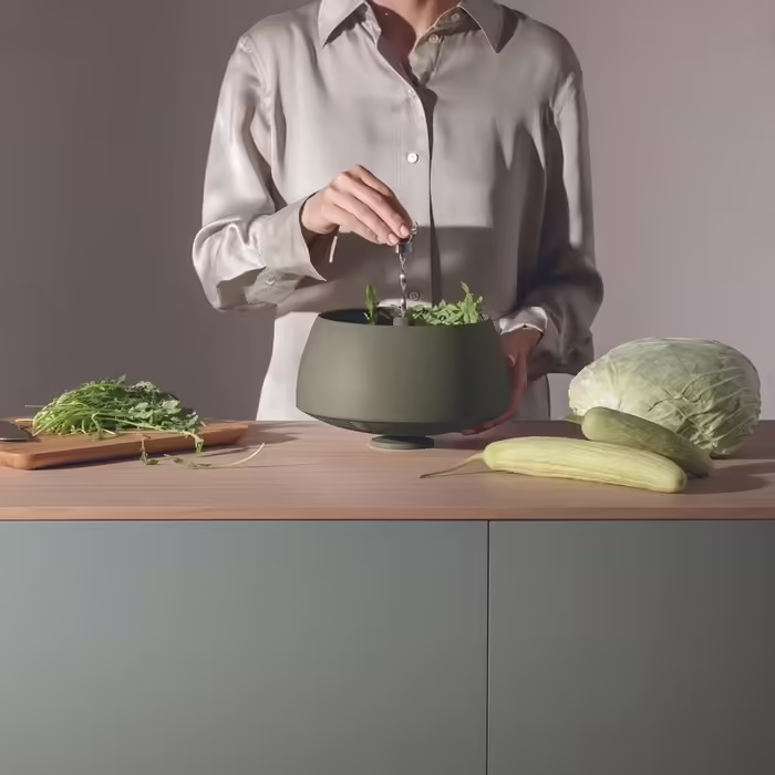 EVA SOLO | Green Tool Salad Spinner | Dishwasher Safe | Danish Design and Functionality | Green Tools Kitchen Aids and Accessories