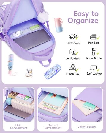 Стильний рюкзак для підлітка Tanou, набір шкільних сумок: рюкзак, сумка через плече, пенал. Об'ємний, з відділенням для ноутбука 15,6