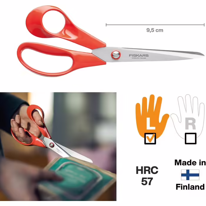Fiskars універсальні ножиці для лівші 21 см, сталь/пластик, Classic