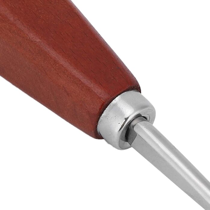 Nivvity Wooden Handle Ice Pick, Bartender Ice Pick, Stainless Steel Ice Pick with Wooden Handle Bartender Tool for Bars Restaurants (Single Prong Square Tail)