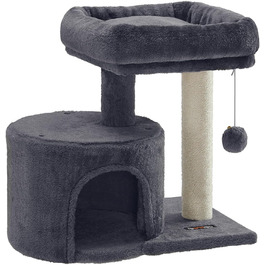 Дряпалка для котів Feandrea PCT50W сірого кольору з сизалевим стовпом та м'якою платформою