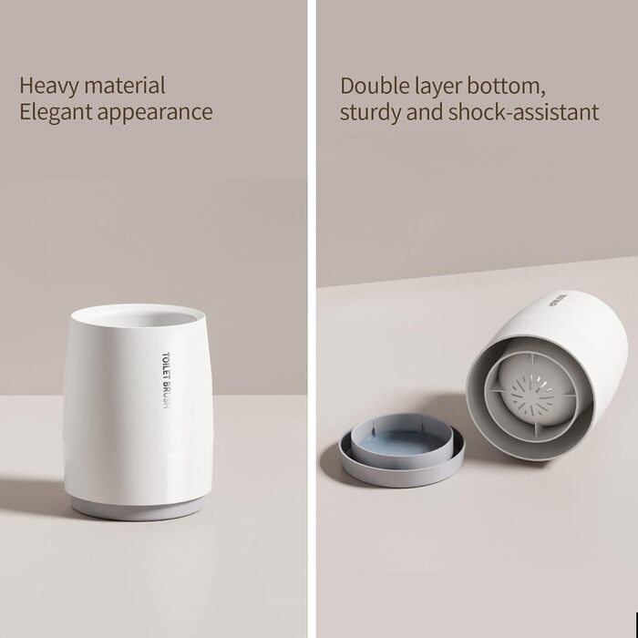 Набір силіконових щіток для максимальної гігієни: щітка для унітазу та щітка для підлоги, білий колір