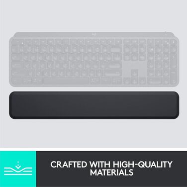 Підставка для зап'ястя Logitech MX Palm Rest Graphite - для клавіатур MX Keys, преміум-матеріал