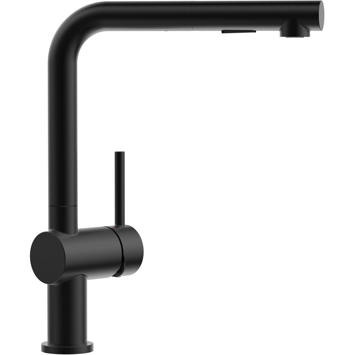 Кран кухонний CECIPA X203B чорний з висувною лійкою, 360° поворот, двома струменями, з нержавіючої сталі