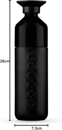 Dopper Insulated Stainless Steel Thermos Bottle - 580ml, Leak-Proof, 24h Cold/9h Hot - Black