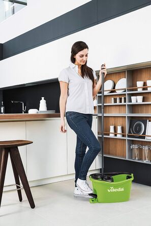 Набір для миття підлоги Vileda Turbo EasyWring & Clean з відром та мопом, зелений