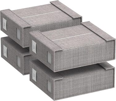 Коробки для зберігання під ліжко MIXC, 4 шт., 100л з кришкою, 30*39*12 см, для одягу та постільної білизни