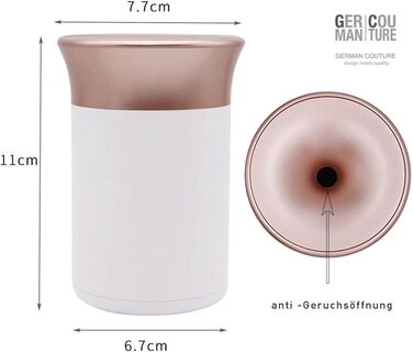 GC German Couture Stickbecher Auto-Aschenbecher compatible with IQOS ILUMA PRIME TEREA Sticks & Heets Sticks + Glo Hyper Pro Air neo Sticks Accessories and for PLOOM, white/rose gold
