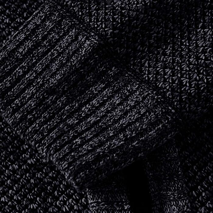 Кардиган чоловічий з кишенями, чоловіча в'язана куртка на блискавці, без капюшона, чоловічий светр-куртка, однотонна флісова куртка, чоловічий светр з ангори, осінній кардиган, під костюмні штани (M, Чорний)