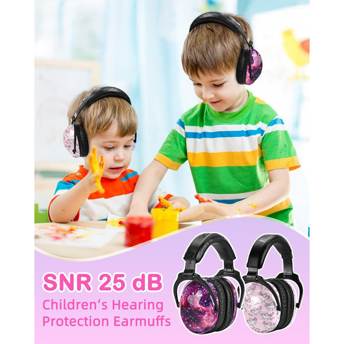 Навушники для захисту від шуму ZOHAN 030 для дітей 3-18 років (для аутизму), універсальний розмір, галактика+єдиноріг
