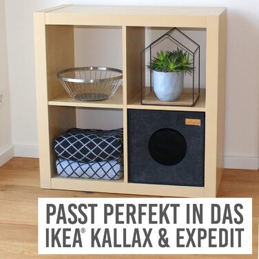 Кігтечка-будиночок для котів з фетру для полиць IKEA Kallax/Expedit, зручна лежанка-кошик, сірий колір, для 2 котів або великих котів