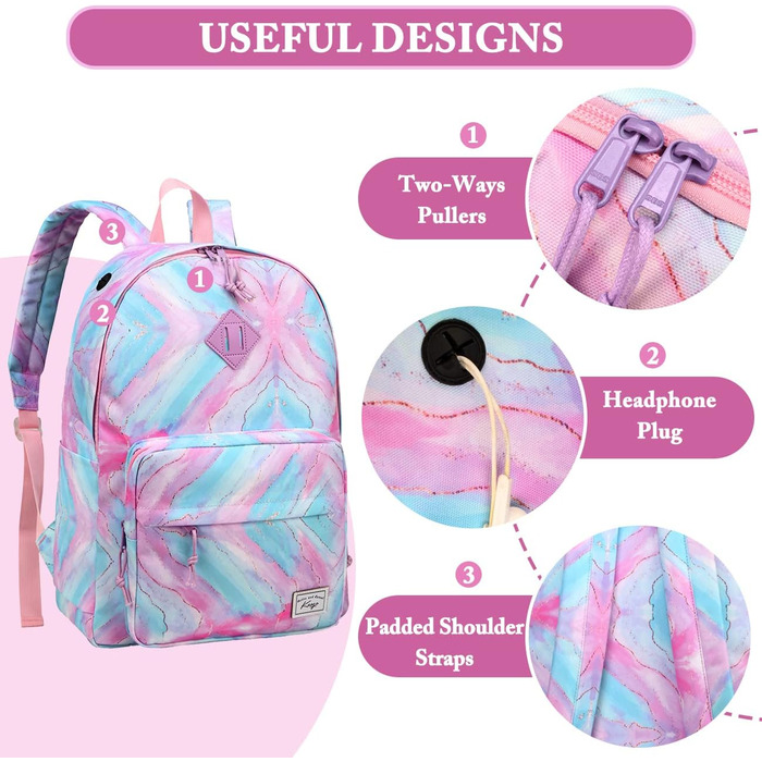 Шкільний рюкзак для підлітків: легкий, 15.6