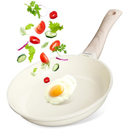Керамічна сковорода 24 см з антипригарним покриттям, для індукційних плит, ідеальна для омлетів та смаження